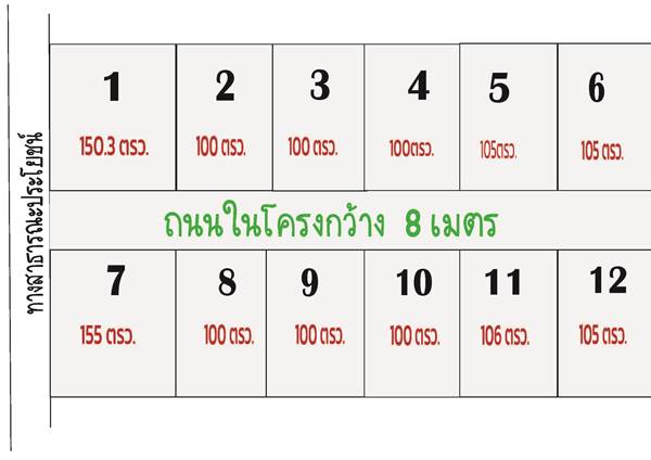 ขายด่วน ถูกสุดๆ ที่ดิน 12 แปลง เท่าน้ัน ใกล้โรงไฟฟ้าวังน้อย ต.ข้าวงาม อยุธยา ติดต่อ 085-7412733